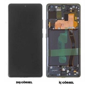 Teknonet Samsung Galaxy S10 Lite Uyumlu Org Lcd+Dokunmatik+Çıtalı (Siyah) NT-97012