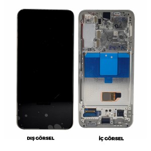 Teknonet Samsung Galaxy S22 Uyumlu Org Lcd+Dokunmatik+Çıtalı (Beyaz) NT-97009