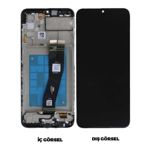 Teknonet Samsung Galaxy A02S Uyumlu Org Lcd+Dokunmatik+Çıtalı (Siyah) NT-97013