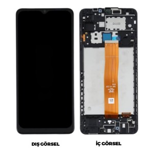 Teknonet Samsung Galaxy A02 Uyumlu Org Lcd+Dokunmatik+Çıtalı (Siyah) NT-96601