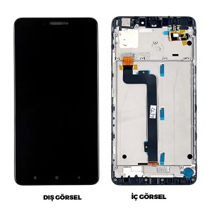 Teknonet Xiaomi Mi Max 2 Uyumlu Org Lcd+Dokunmatik+Çıtalı (Siyah) NT-96397