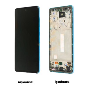Teknonet Samsung Galaxy A52 Uyumlu Org Lcd+Dokunmatik+Çıtalı (Beyaz) NT-96315