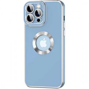 Nettech Apple iPhone 13 Pro Max Uyumlu Halkalı Logo Seri Arka Koruma Kılıf (Mavi) NT-97172
