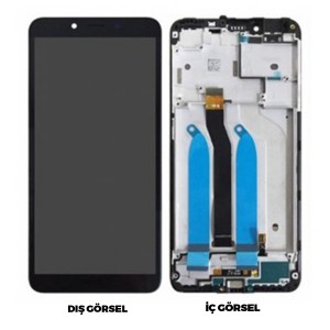 Teknonet Xiaomi Redmi 6A Uyumlu Org Lcd+Dokunmatik+Çıtalı (Siyah) NT-96233