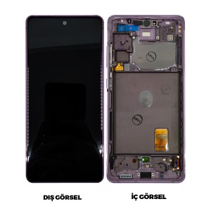 Teknonet Samsung Galaxy S20 FE Uyumlu Org Lcd+Dokunmatik+Çıtalı (Mor) NT-94768