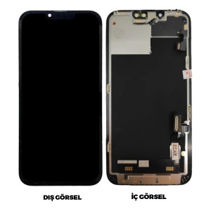 Teknonet Apple iPhone 13 Uyumlu Org Lcd+Dokunmatik+Çıtalı (Siyah) NT-94673
