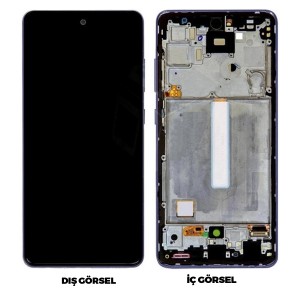 Teknonet Samsung Galaxy A52 Uyumlu Org Lcd+Dokunmatik+Çıtalı (Siyah) NT-92585