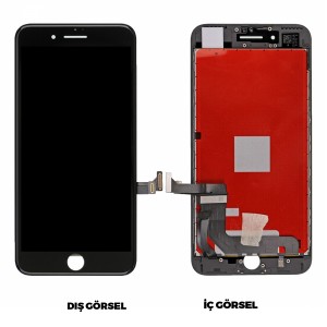 Teknonet Apple iPhone 8 Plus Uyumlu AA Kalite Lcd+Dokunmatik+Çıtalı (Siyah) VR-1170