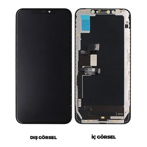 Teknonet Apple iPhone XS Max Uyumlu Org Lcd+Dokunmatik+Çıtalı (Siyah) VR-18085