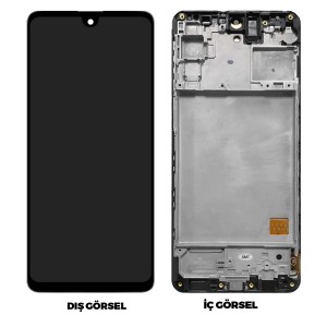 Teknonet Samsung Galaxy M31S Uyumlu Org Lcd+Dokunmatik+Çıtalı (Siyah) NT-87814