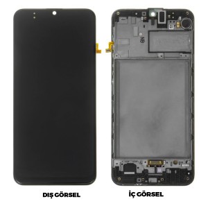 Teknonet Samsung Galaxy M30S Uyumlu Org Lcd+Dokunmatik+Çıtalı (Siyah) NT-85796