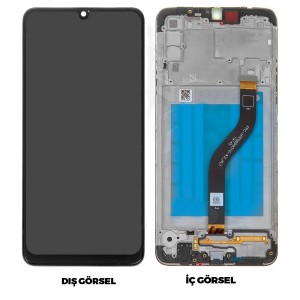 Teknonet Samsung Galaxy A20S Uyumlu Service Org Lcd+Dokunmatik+Çıtalı (Siyah) NT-83226