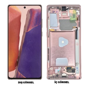 Teknonet Samsung Galaxy Note 20 Uyumlu Org Lcd+Dokunmatik+Çıtalı (Rose Gold) NT-82469