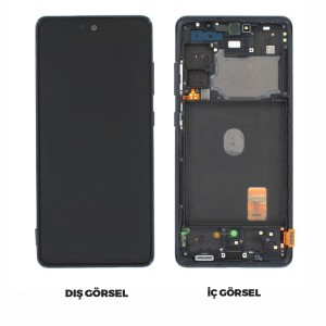 Teknonet Samsung Galaxy S20 FE Uyumlu Org Lcd+Dokunmatik+Çıtalı (Siyah) NT-98789